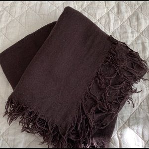 Chan Luu cashmere and silk wrap scarf with fringe
